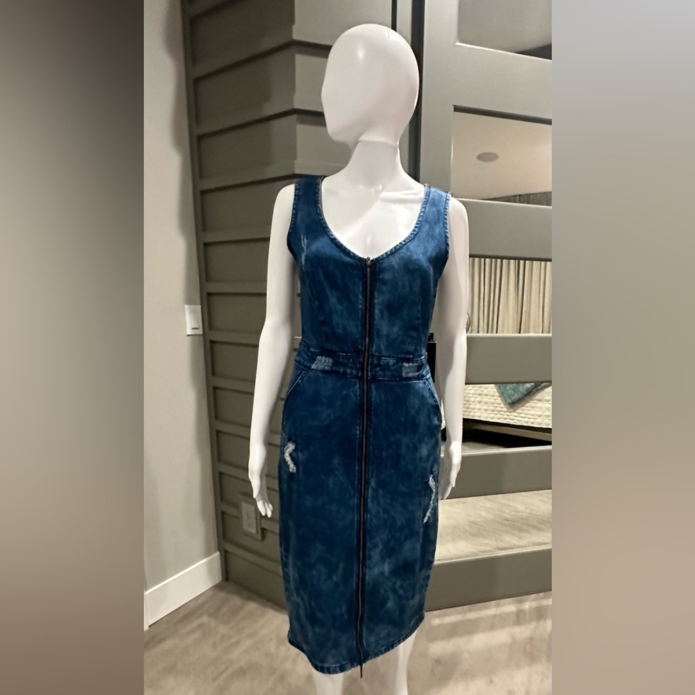 Outback Red Blue Denim Sleeveless Dress Size 4/6